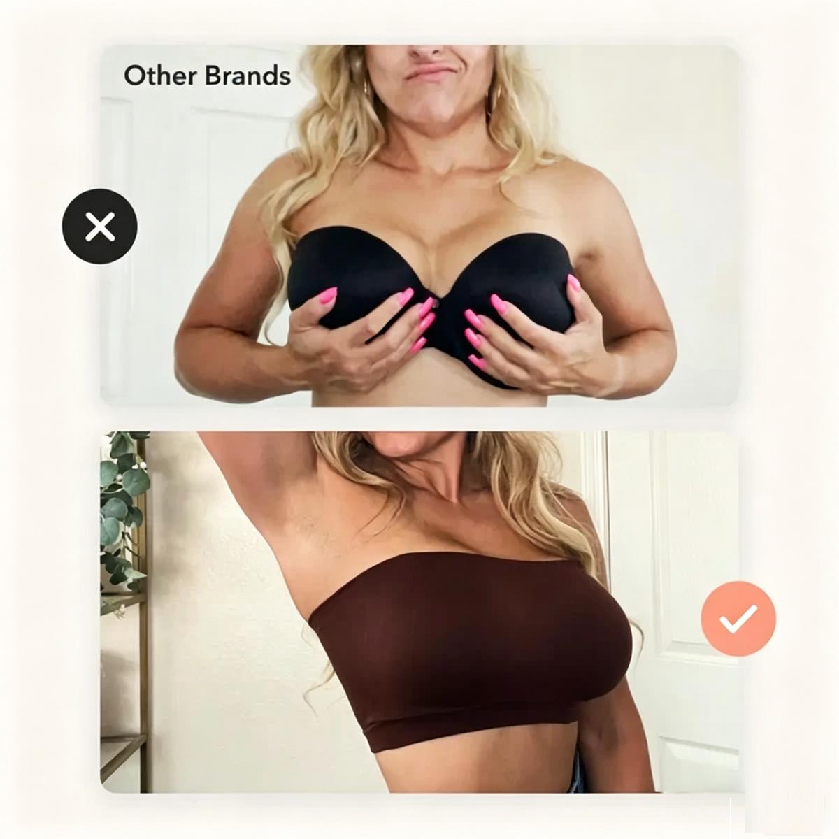 Strapless Convertible Bra Wireless Comfort Removable Straps